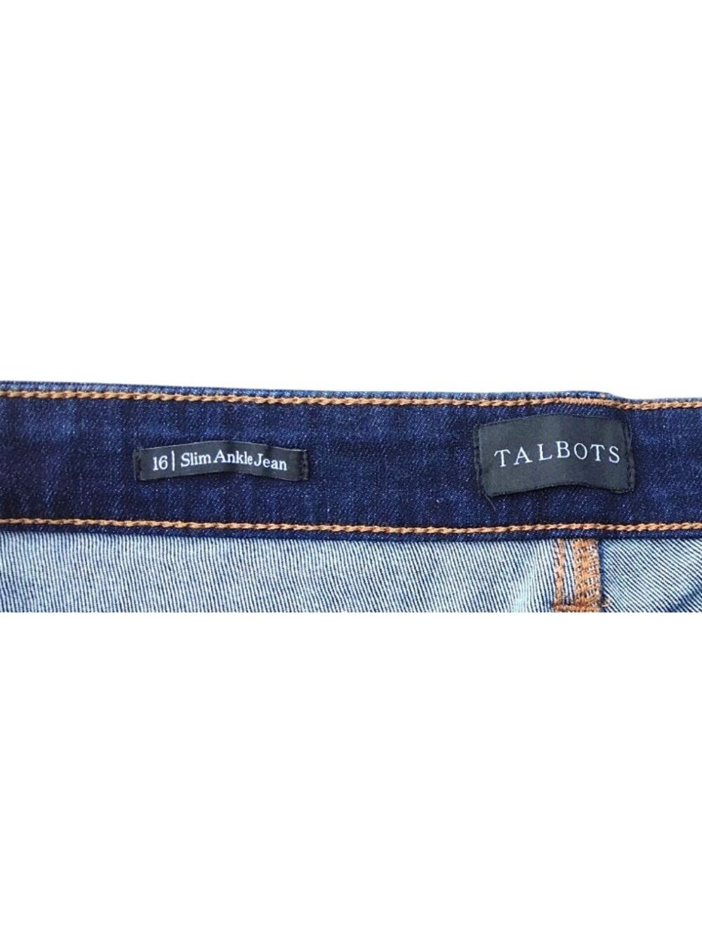 Talbots Women's Slim Ankle Jeans Size 16 Classic Fit Dark Wash Cotton Blend - Picture 4 of 11